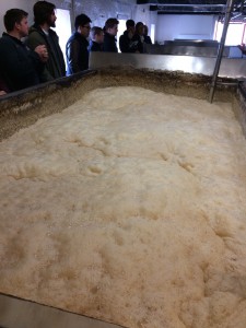 Fermentation tank cranking at full ferment